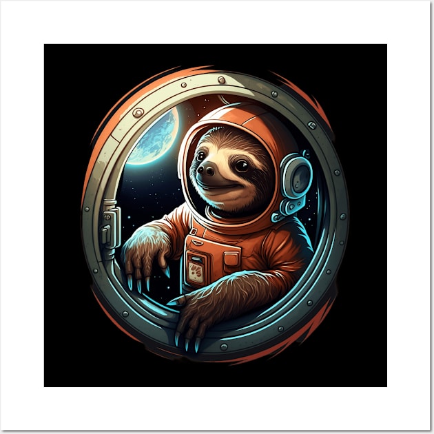 The Slothonaut - First Sloth In The Space Wall Art by Starry Street